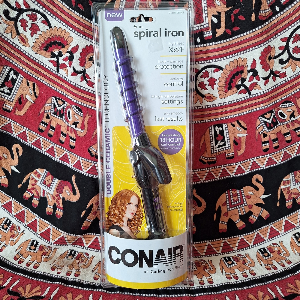 Conair 3/4 Inch Spiral Curling Iron Heat Styling Tool Discontinued New In Box